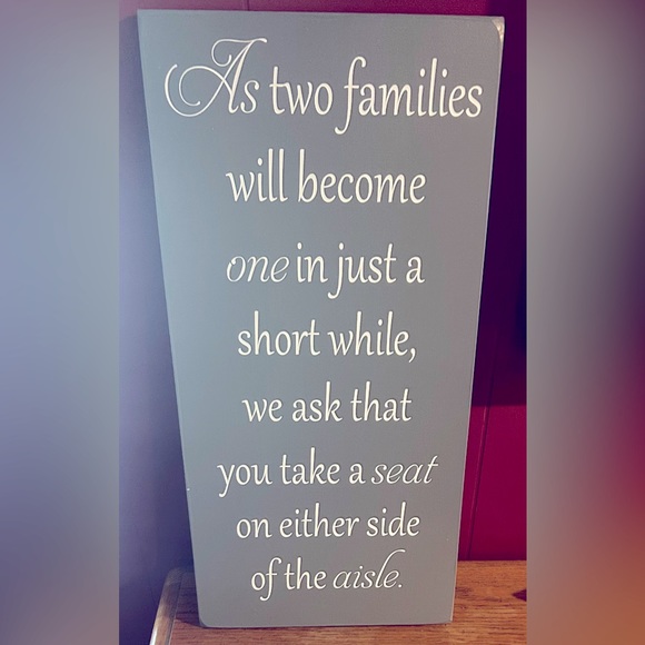 Wedding Sign- Gray - Picture 1 of 2